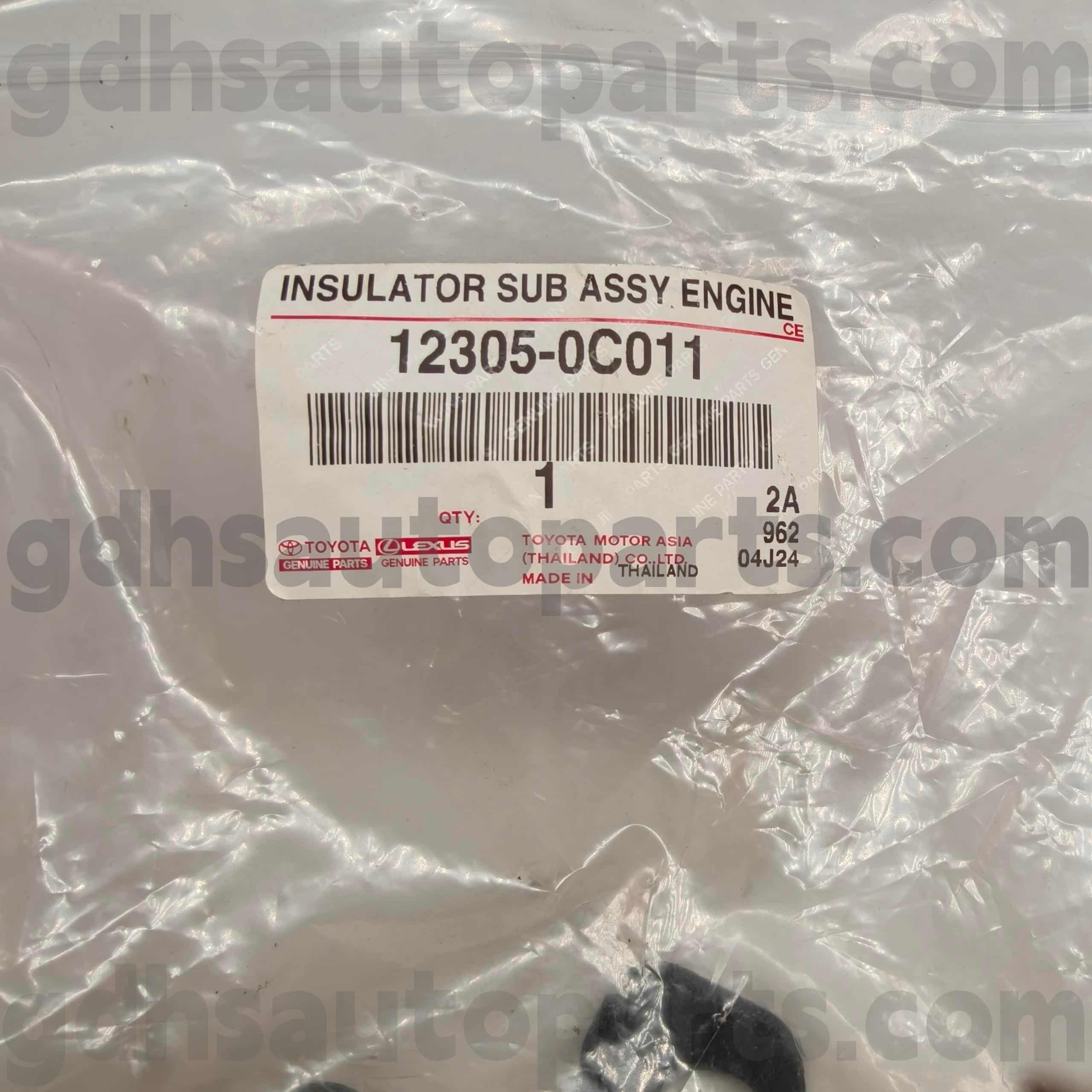 12305-0C011 חלקים מקוריים של טויוטה תושבת מנוע ימין עבור HILUX, שלדת FORTUNER NO.TGN51