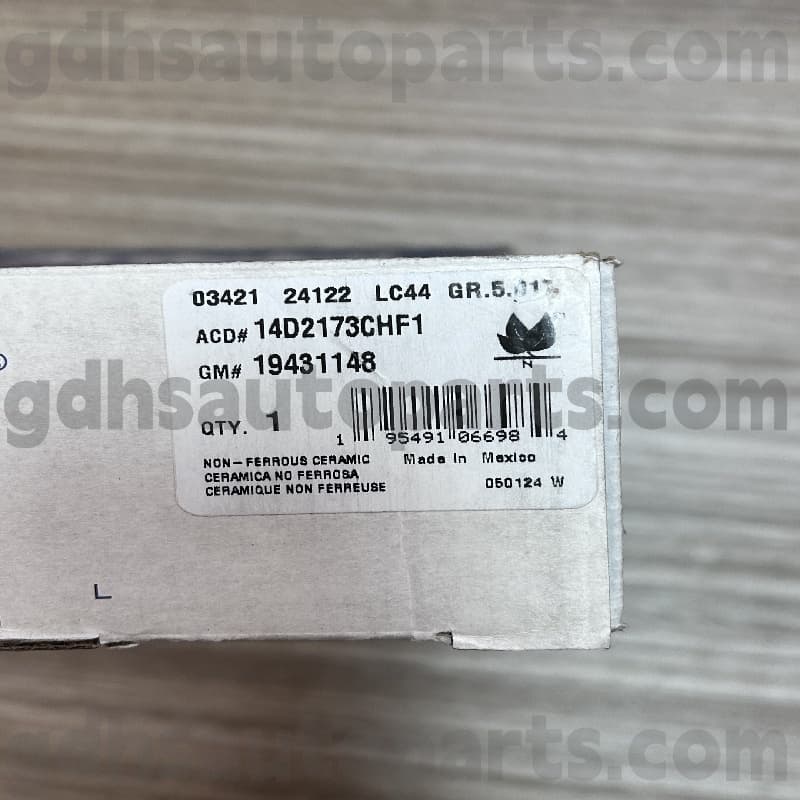 14D2173CHF1 כרית בלם ACDELCO עבור ESCALADE OE NO. 19431148