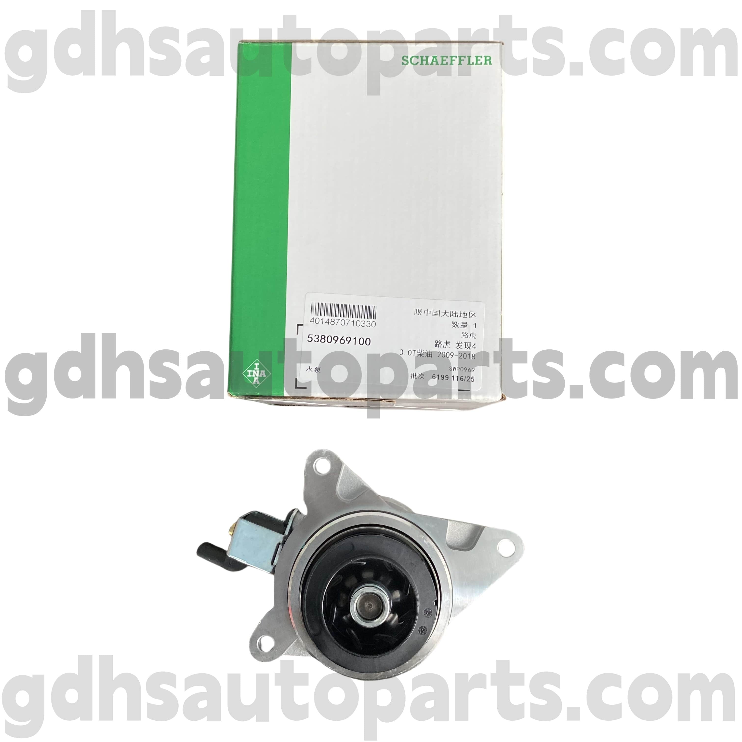 5380969100 Schaeffler ina משאבת מים לריינג 'רובר, ריינג' רובר ספורט, Land Rover Discovery 4, Range Rover Velar OE No.lr089625