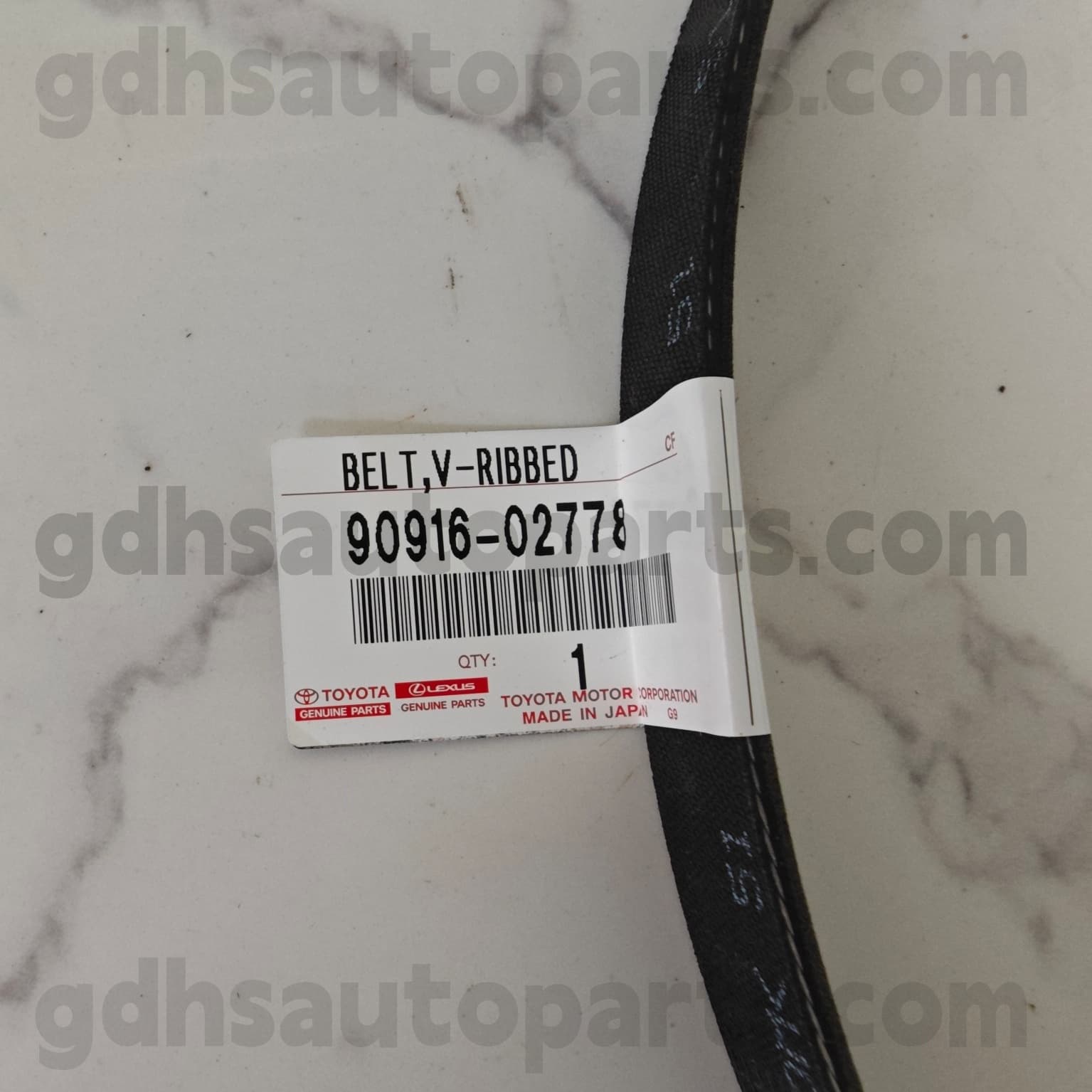 90916-02778 חגורת מנוע חלקים מקוריים של טויוטה עבור Rav4 、 CAMRY/CHASSIS NO. A25afks..axaa54..eur