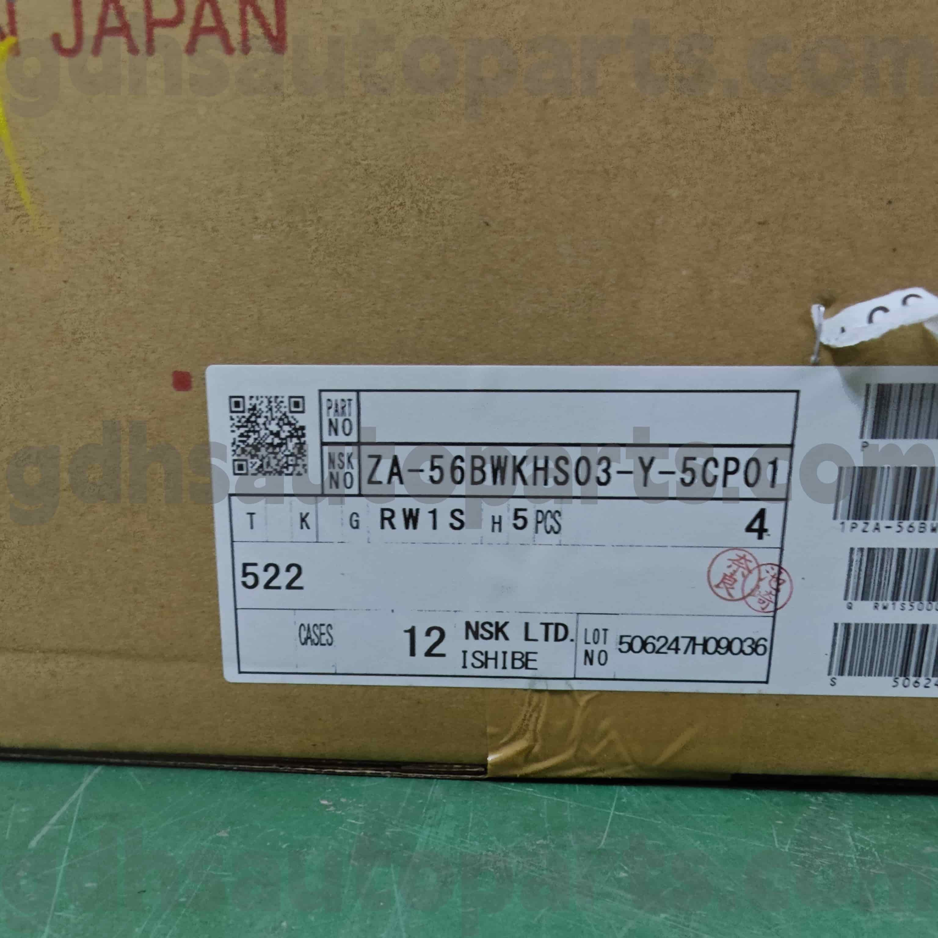 ZA-56BWKHS03-Y-5CP01 NSK רכזת גלגלים אחורית נושאת לטויוטה אלפרד, פרוביה, אסמינה לא. 42450-28030